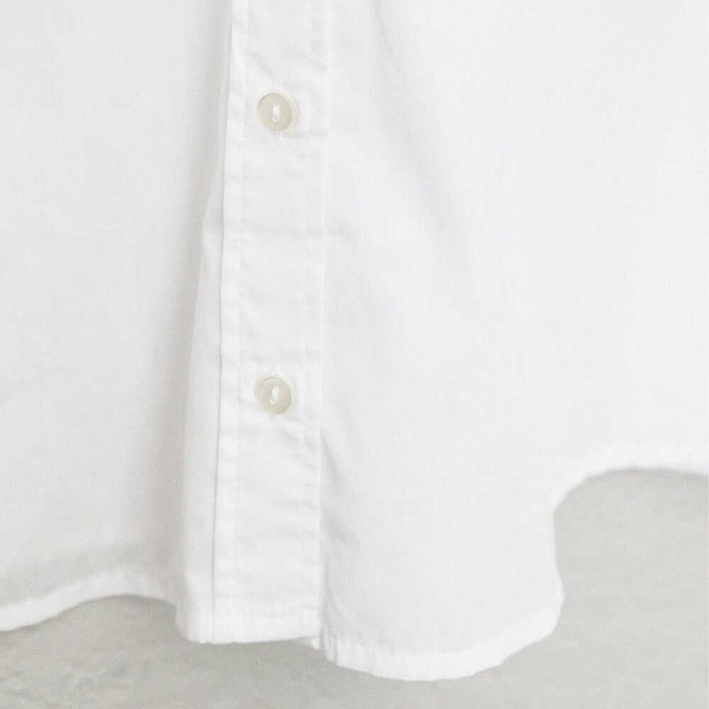 Abercrombie and Fitch White Poplin Shirt Dress Longline Tunic Oversized Cotton M - Picture 8 of 15